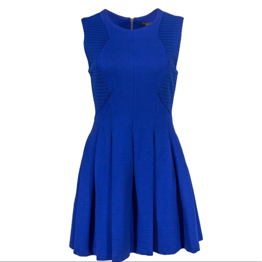 BCBG Max Azria cobalt Blue Fit & Flare Dress - Picture 2 of 10
